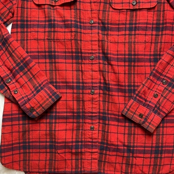 MADEWELL XS Black and Red Button Down Flannel - Picture 3 of 6